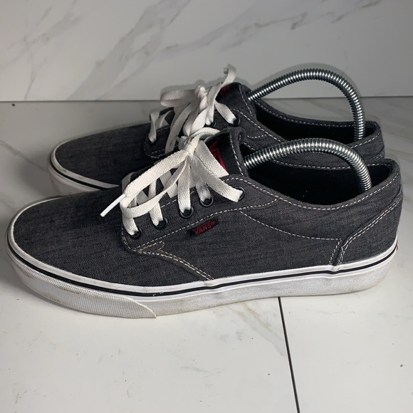 Vans Off The Wall Dark Grey Denim Casual Sneakers 500714 Shoes Men's Size 9.5 - Picture 4 of 8